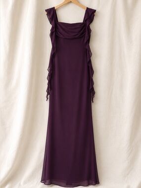 Lanai Ruffle Petal & Pup Plum Dress